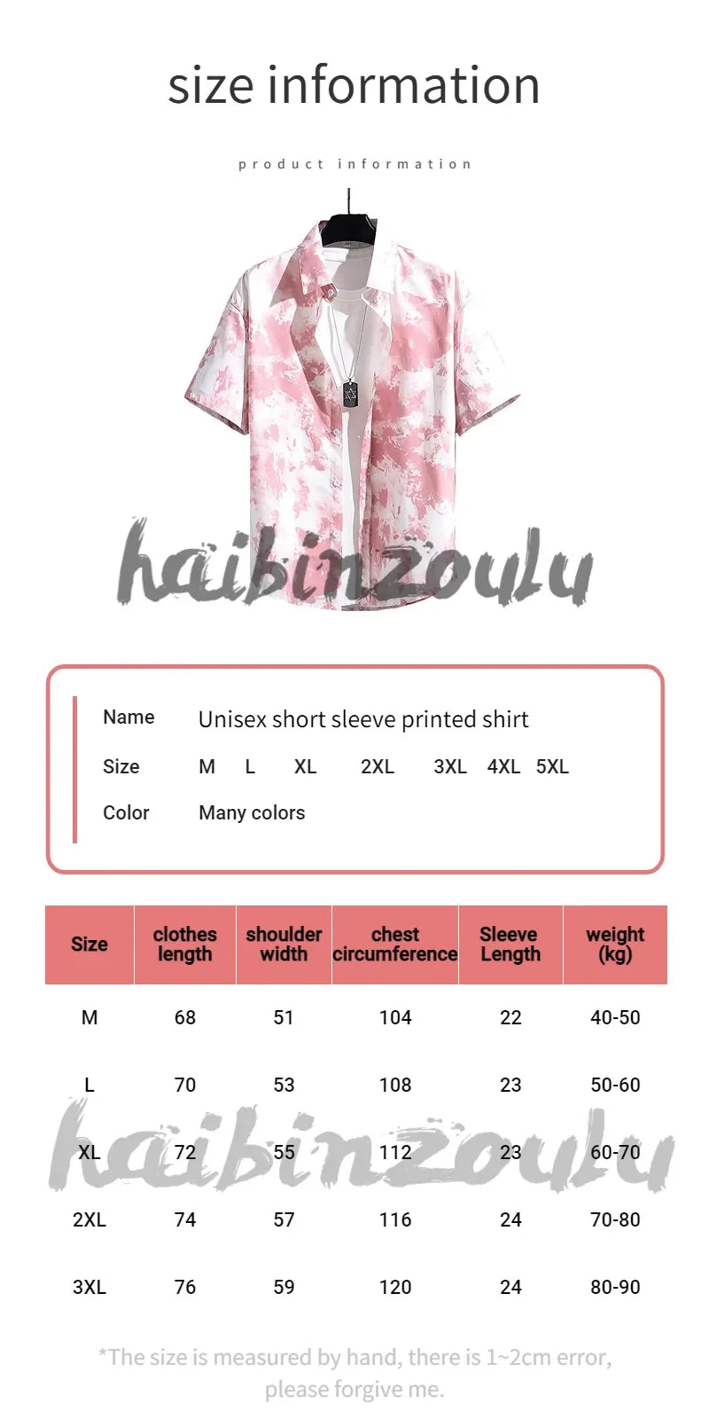 Men and Women's Short-Sleeved Printed Shirt, Casual Beach Clothes, Personality Thin Couple Tops, New